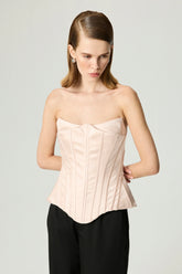 Sculpted Satin Corset Top